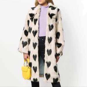 -Black Hearts Pari Faux Fur Lux Driving Midi Coat, Same Day Shipping!